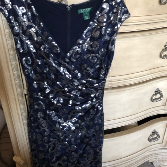 Ralph Lauren Dresses & Skirts - Navy blue and silver cocktail dress Ralph Lauren Dresses & Skirts - Navy blue and silver cocktail dress